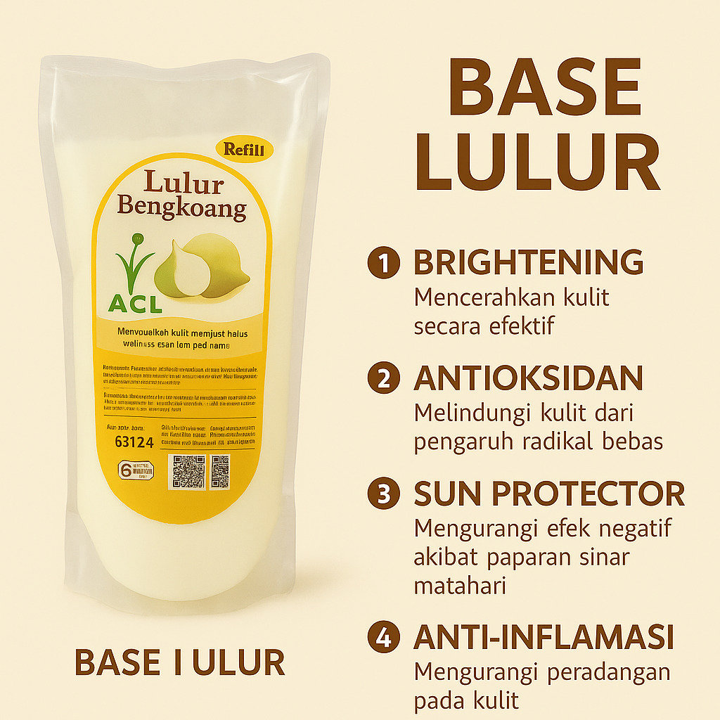 ACL lulur 1000 ml Base Lulur Badan ACL Bengkoang Refill Lulur Body Scrub 1 KG