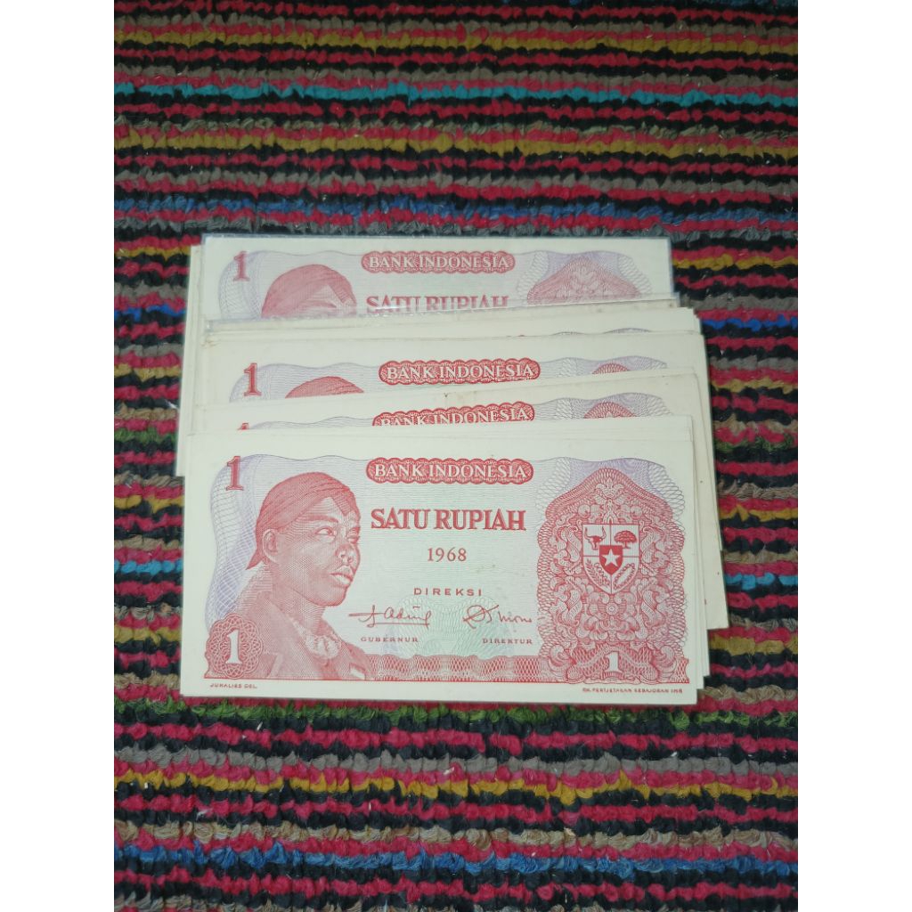 uang kertas kuno 1 rupiah sudirman