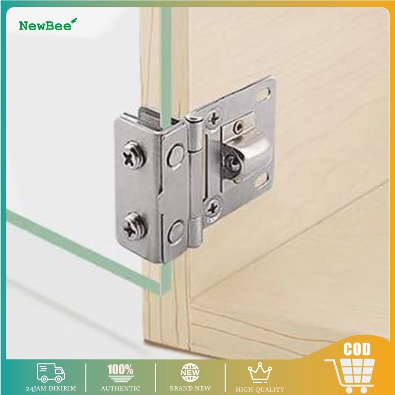 Engsel Jepit Kaca Oval Lemari Glass Door Hinge/Engsel Pintu Lemari Kaca Engsel Paduan Baja Tahan Kar