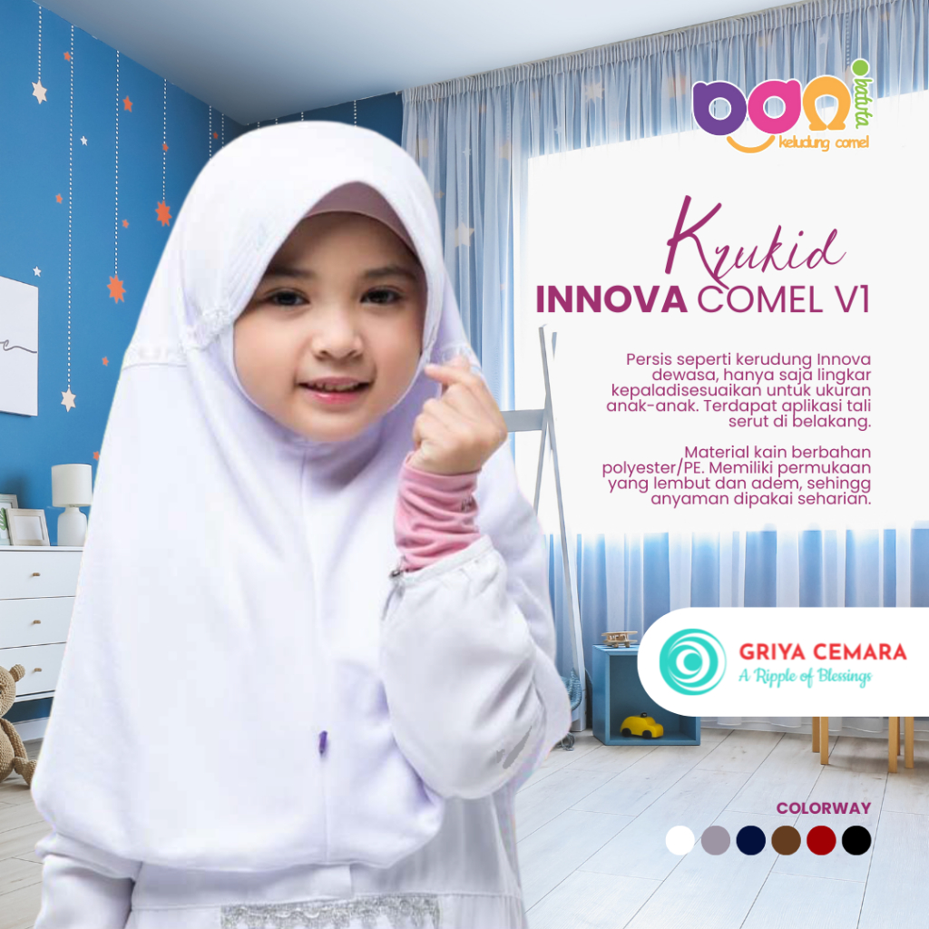 Bani Batuta - KRUKID INNOVA COMEL V1 - Jilbab Rabbani untuk Anak-anak