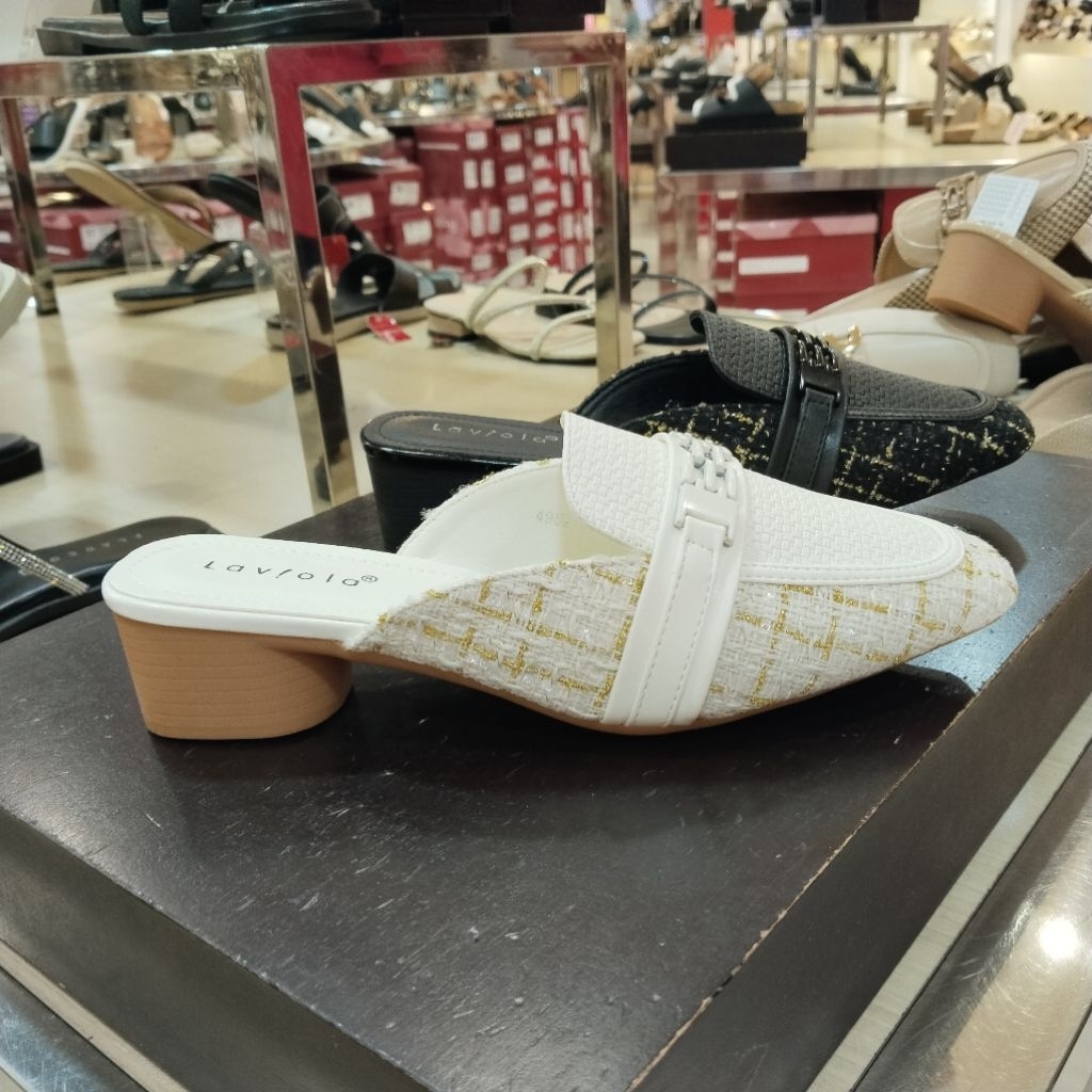 LAVIOLA‼️ sandal selop wanita hak 3cm mewah