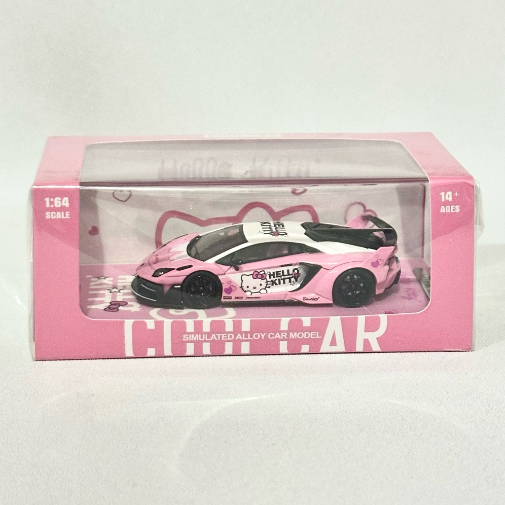 [READY] Diecast Cool Car / 1:64 / Lamborghini Aventador GTEVO Kitty Light Pink