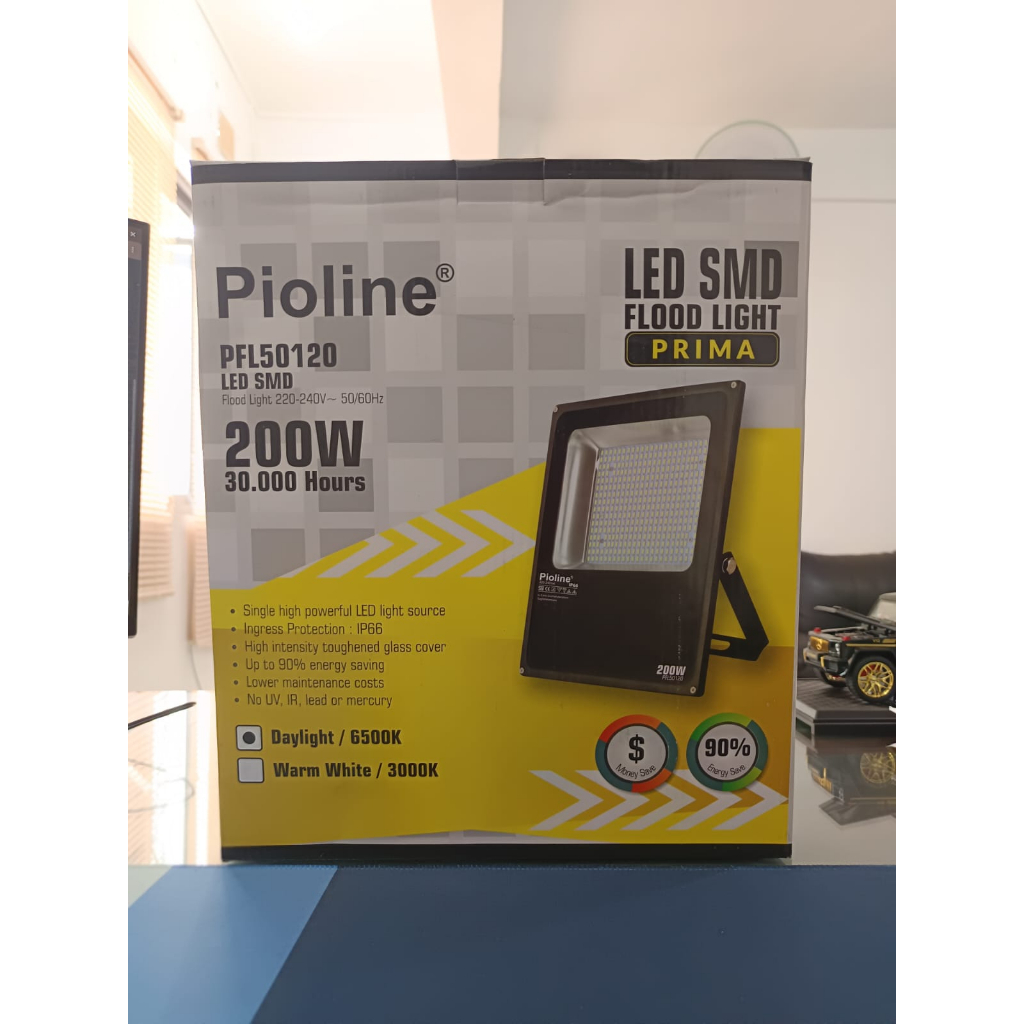 Pioline LED SMD Flood Light / Lampu Sorot Prima 100W 200W 300W Daylight