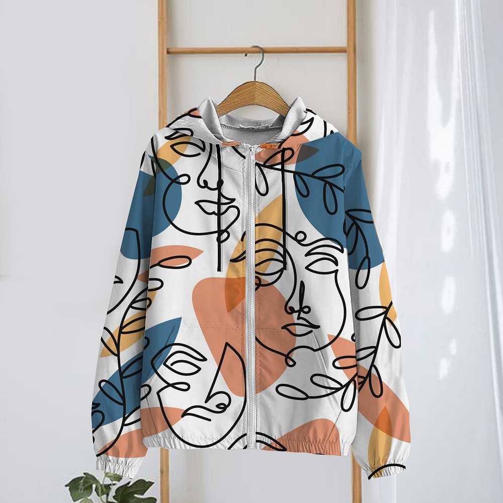 Jaket Parasut Wanita Printing Jumbo / jaket parasut Big Size / jaket parasut over size pria dan wani