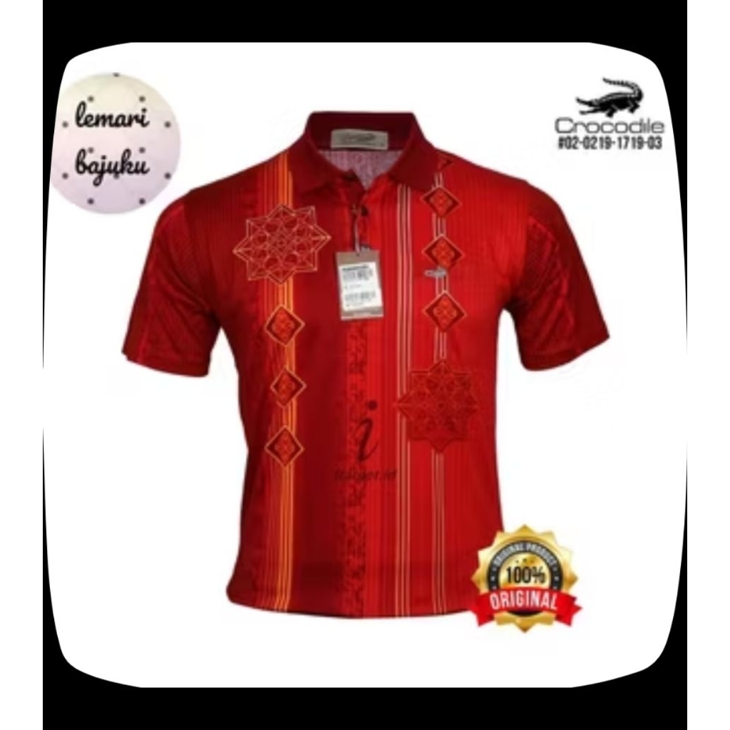 Kaos Krah Wangki Polo Men Original Crocodile Diamond Platinum 1738 Katun Halus Premium Berkualitas 1