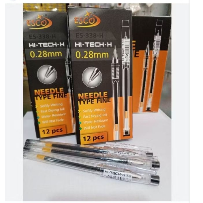 Pena Tinta Hi-tech Esco Wara Hitam