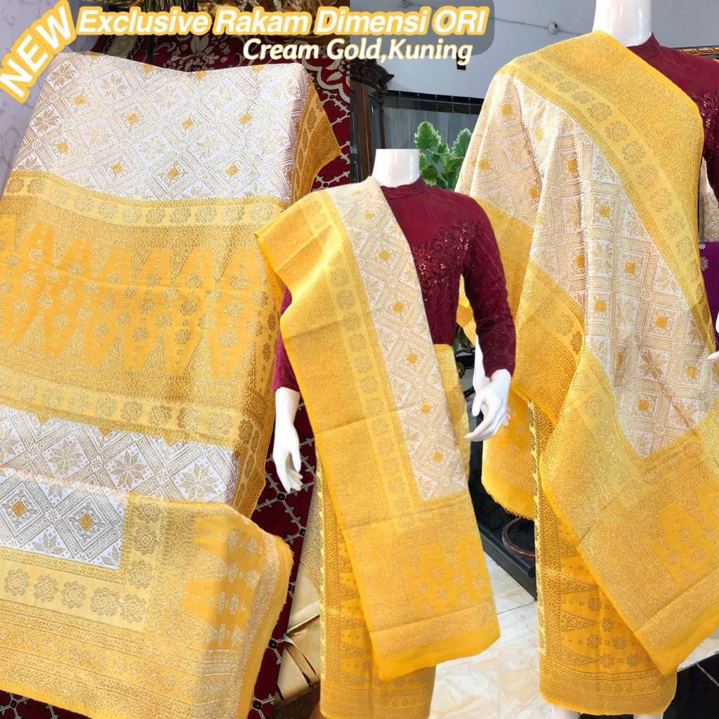 Ragam Songket Kuning /songket tenun asli palembang /ilham songket palembang