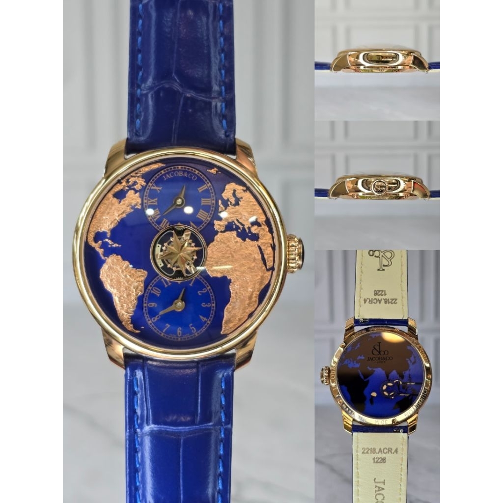 jam tangan cowok Jacob & Co Dual Time, "The world Is Yours"
