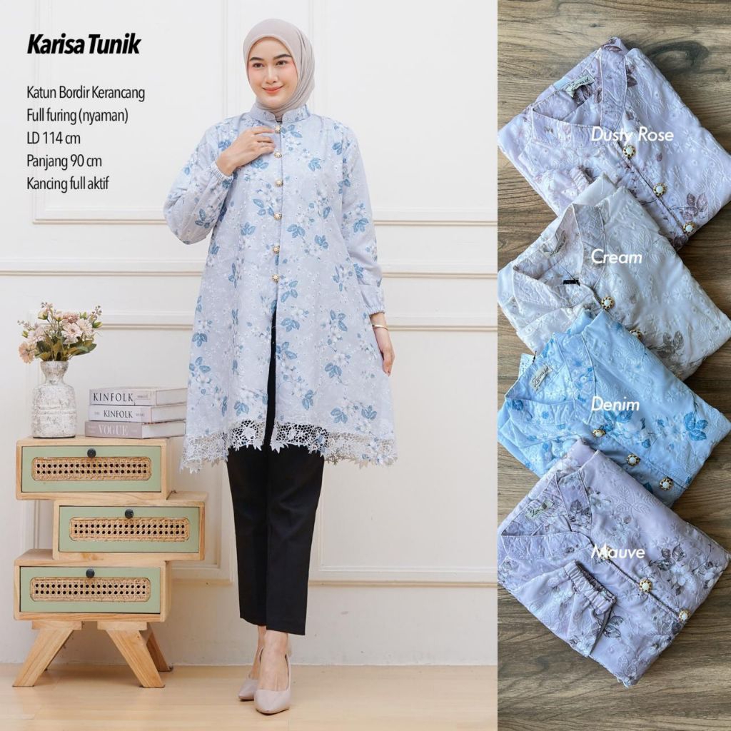 KARISA TUNIK BORDIR KERANCANG / BAJU KONDANGAN / JF FASHION / TUNIK KONDANGAN