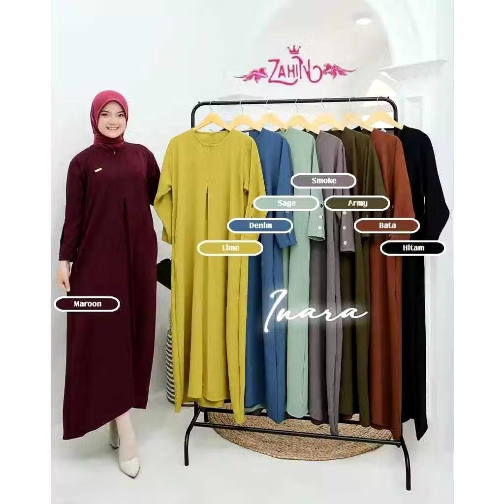 Inara Midi Dress By Zahin Cringkle 8 Warna
