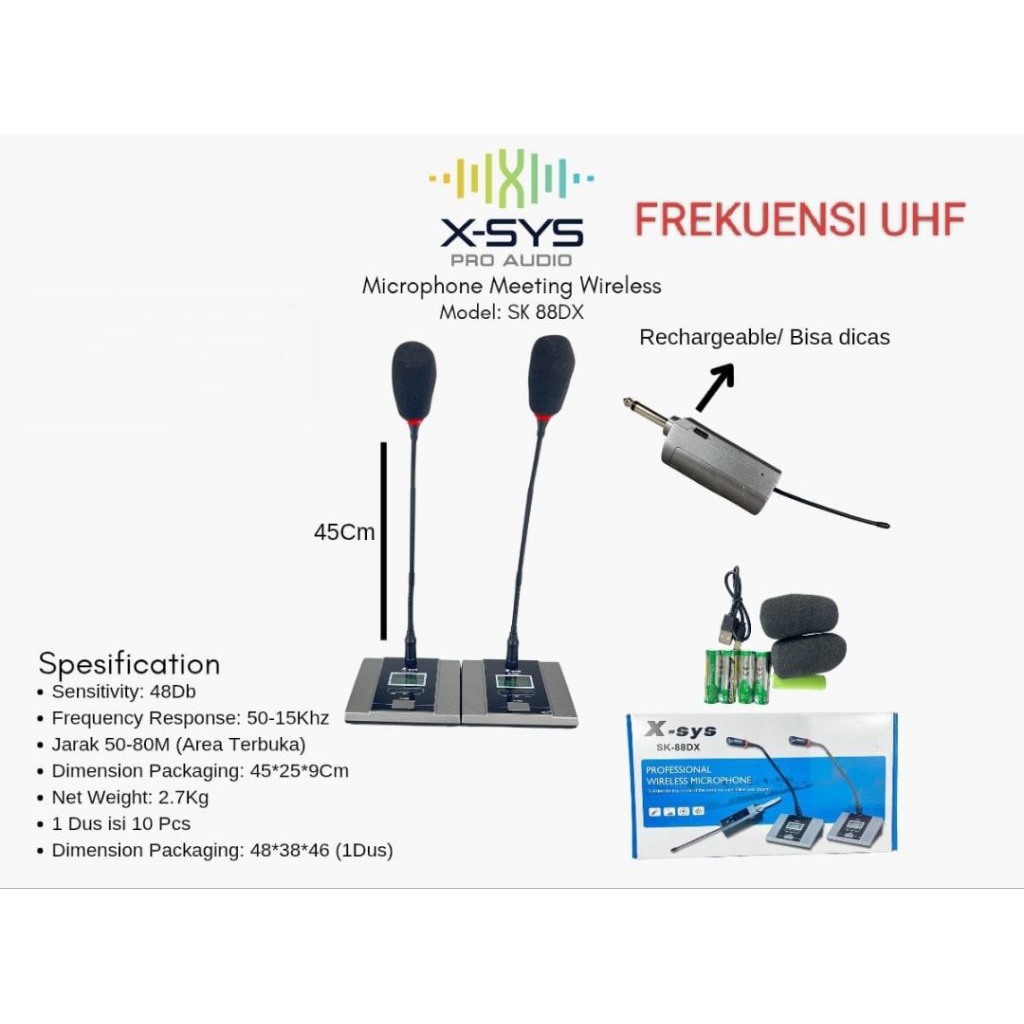 Microphone Meeting Wireless X-SYS type SK88DX
