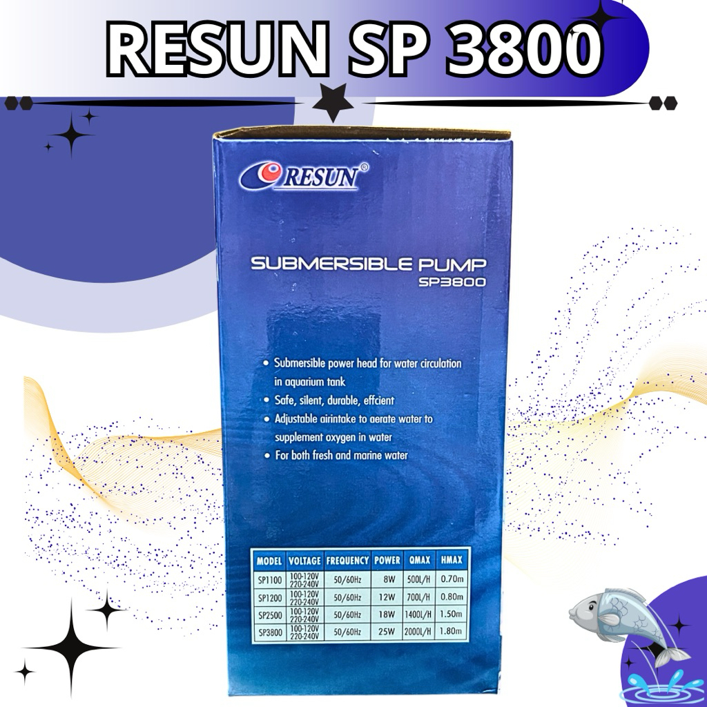 Resun SP 3800 Pompa Kolam Aquarium 25W 2000L/H