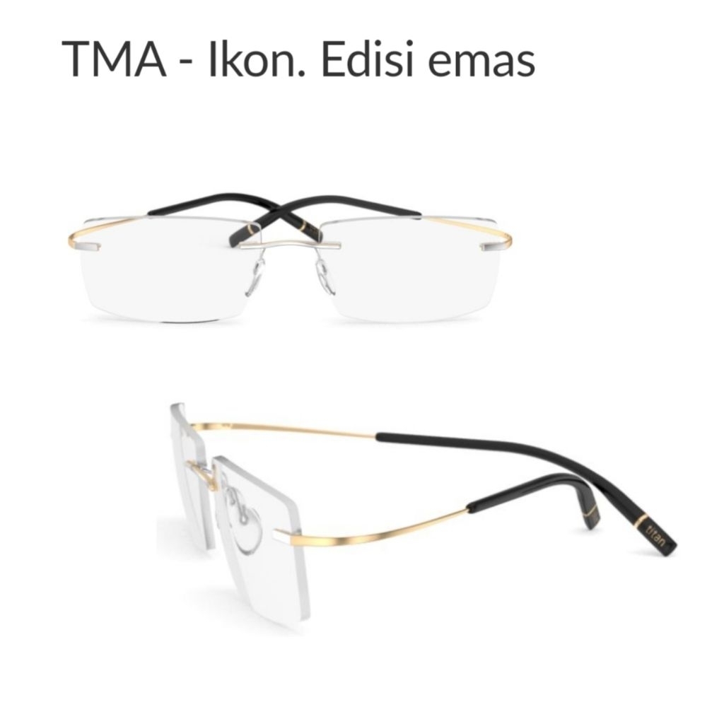 FRAME KACAMATA Silhouette 5539 IZ 8081 54 GOLD PLATE 23 KT ORIGINAL