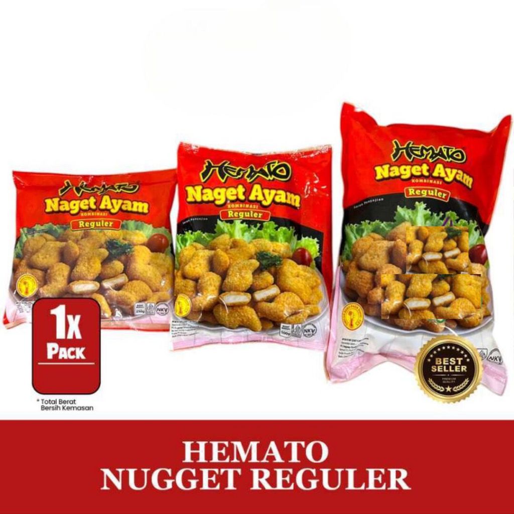 Hemato Naget Ayam 1Kg | Hemato Nugget Ayam 500gr | Chicken Nugget Hemato 250gr | Nugget Ayam Hemato