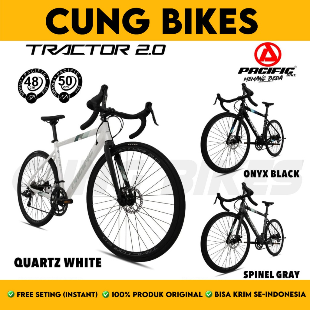 Sepeda Balap PACIFIC Tractor 2.0 Roadbike 700cc Frame Alloy