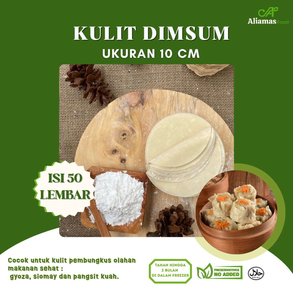 Kulit dimsum/gyoza uk 10 cm isi 100 pcs