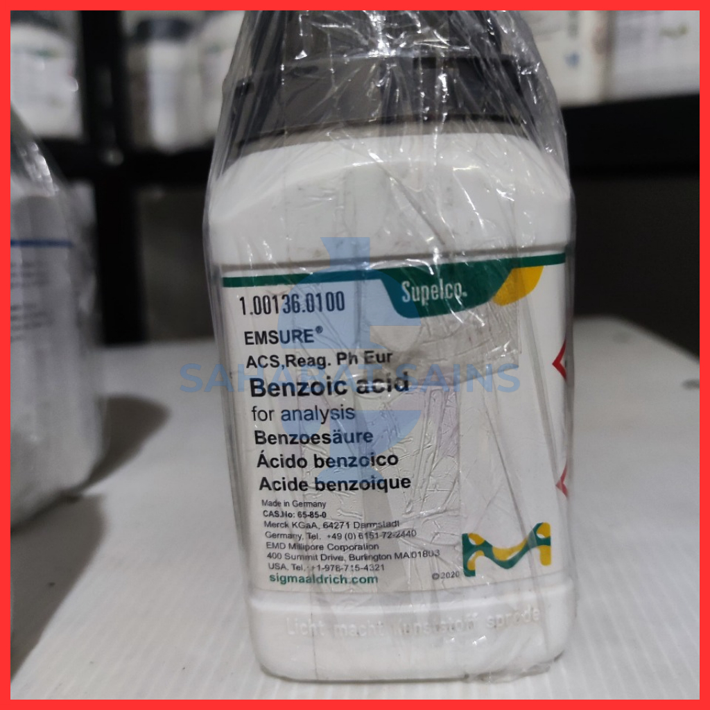 Benzoic Acid Pro Analis / Asam Benzoat 100136 100gram Original