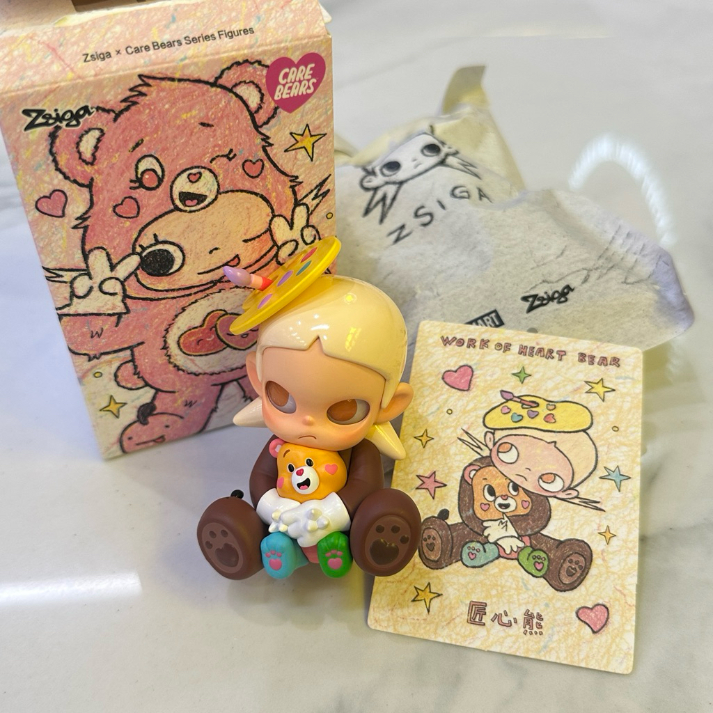 Zsiga x care bears : work of heart bear pop mart original ori popmart