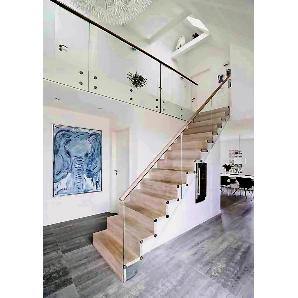 railing tangga kaca tempered