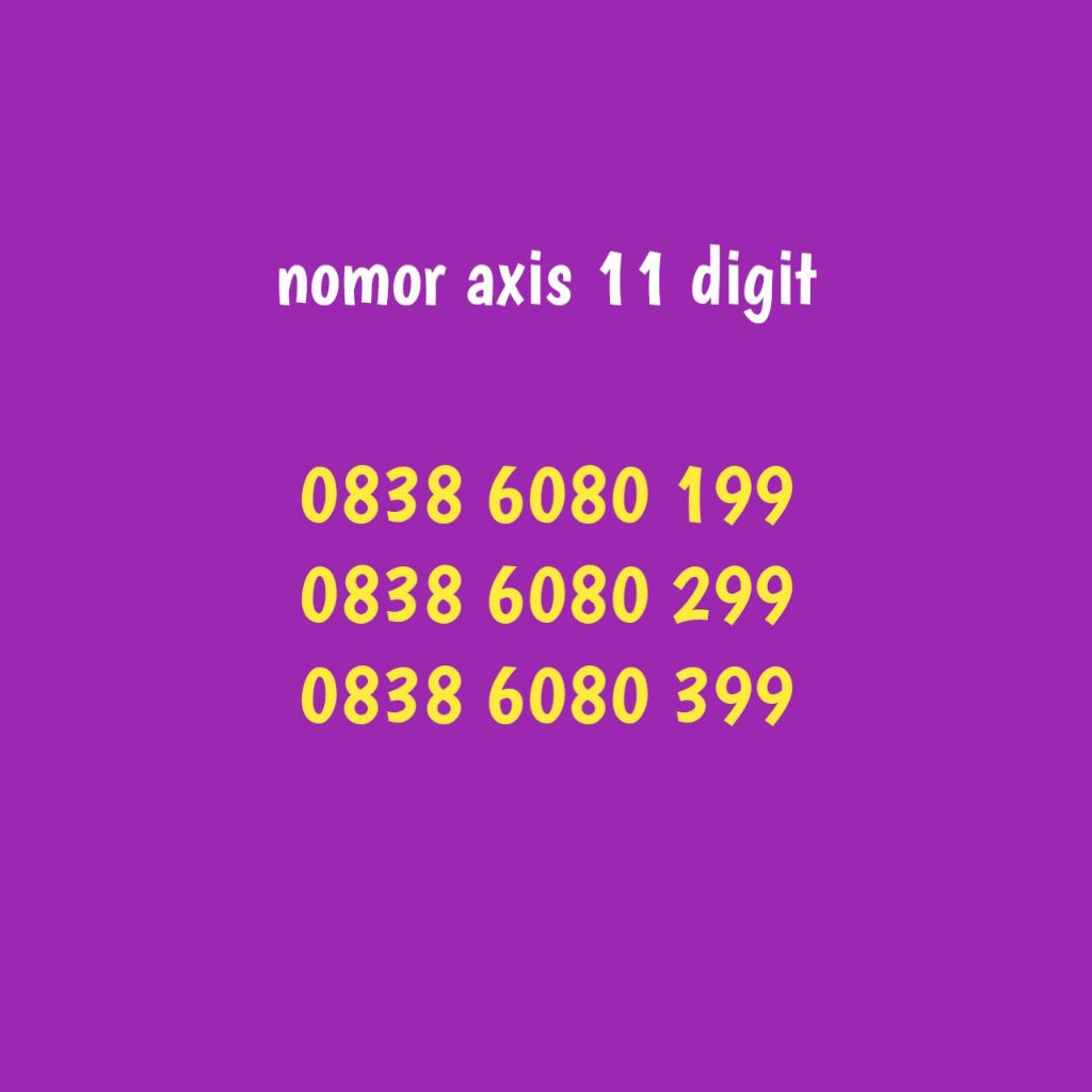 nomor axis 11 digit serian angka 99 hoki