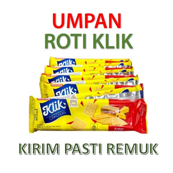 umpan roti klik 24gr buat mancing  biasanya diterima remuk / hancur  ( jangan komplain ya..bukan unt