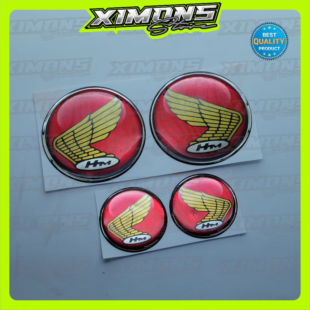 Emblem Honda Retro bulat / Emblem Honda Redwings / Emblem honda monkey / Emblem Redwings retro / emb