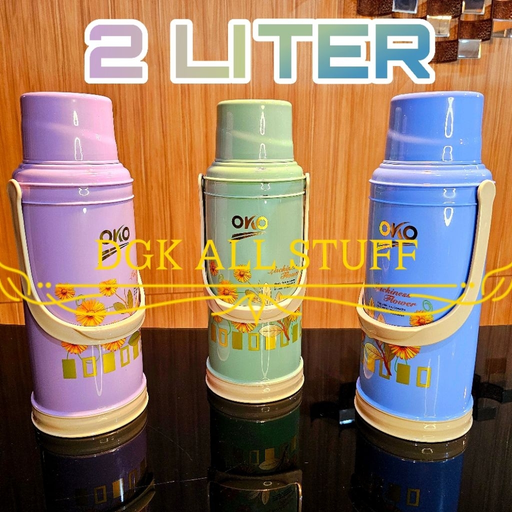 Termos Thermos Air Panas Dingin Vacuum Vacum Flask 2 Liter 2L 2 L 2000ML 2000 ML Plastik Jumbo BESAR