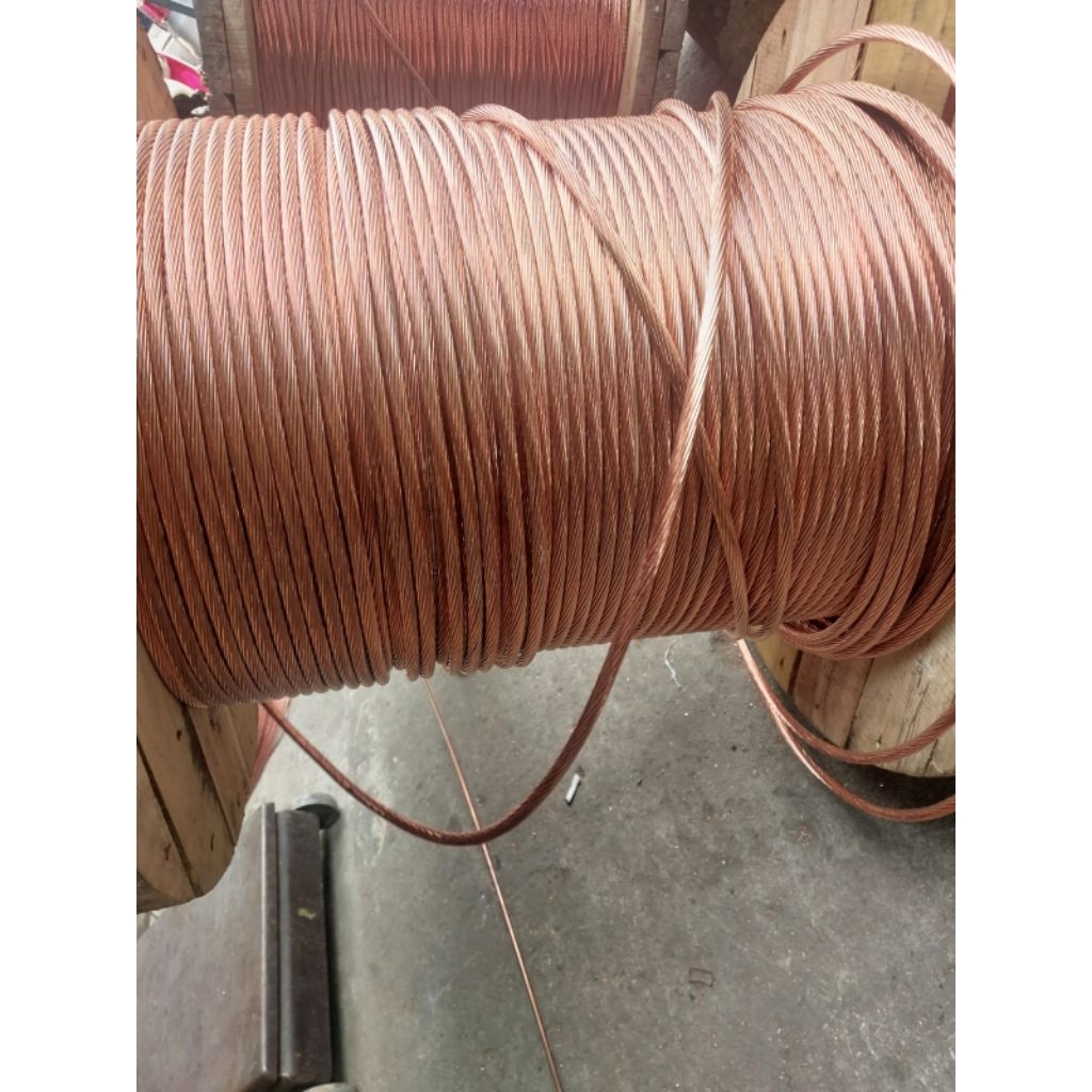 Kabel BC 4 diameter kawat 2,2mm grounding full tembaga murni ukuran bc 4 / meter