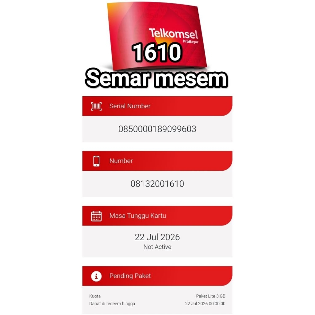 Nomor Cantik SIMPATI NEW 11 digit 0813