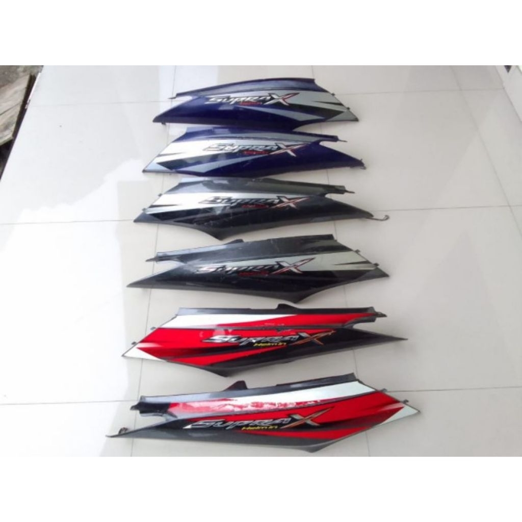 Sepasang Cover Body Kanan Kiri Honda Supra X 125 Helm In Original