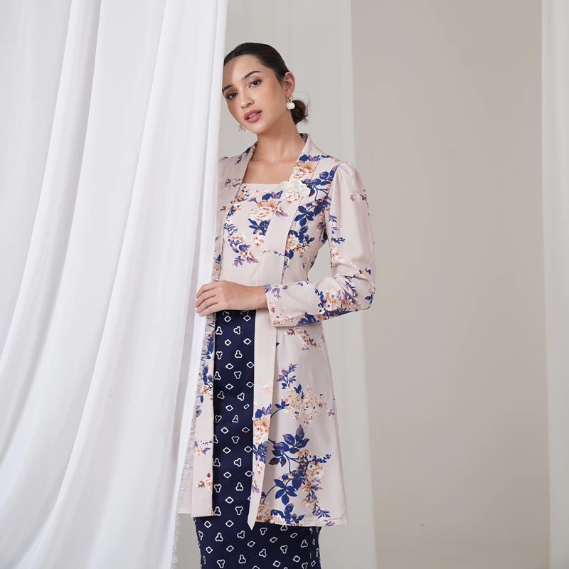 Kebaya Kutubaru Tunik Navy / Kebaya Ribzicon Jadul / Kutubaru Klasik Bigsize Jumbo