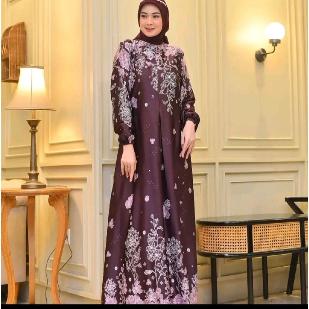 gamis silk Kasandra,,gamis kondangan,,baju lebaran,baju hajatan