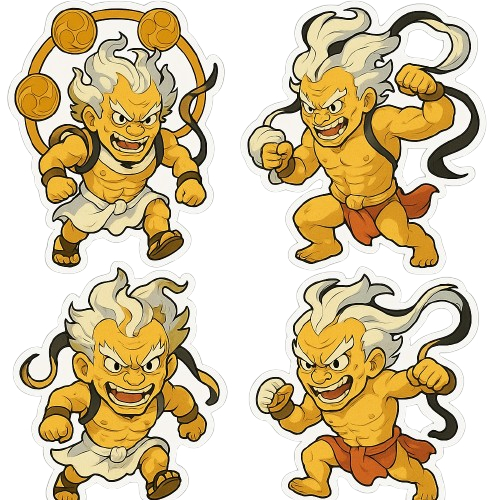 Raijin and Fujin Stiker