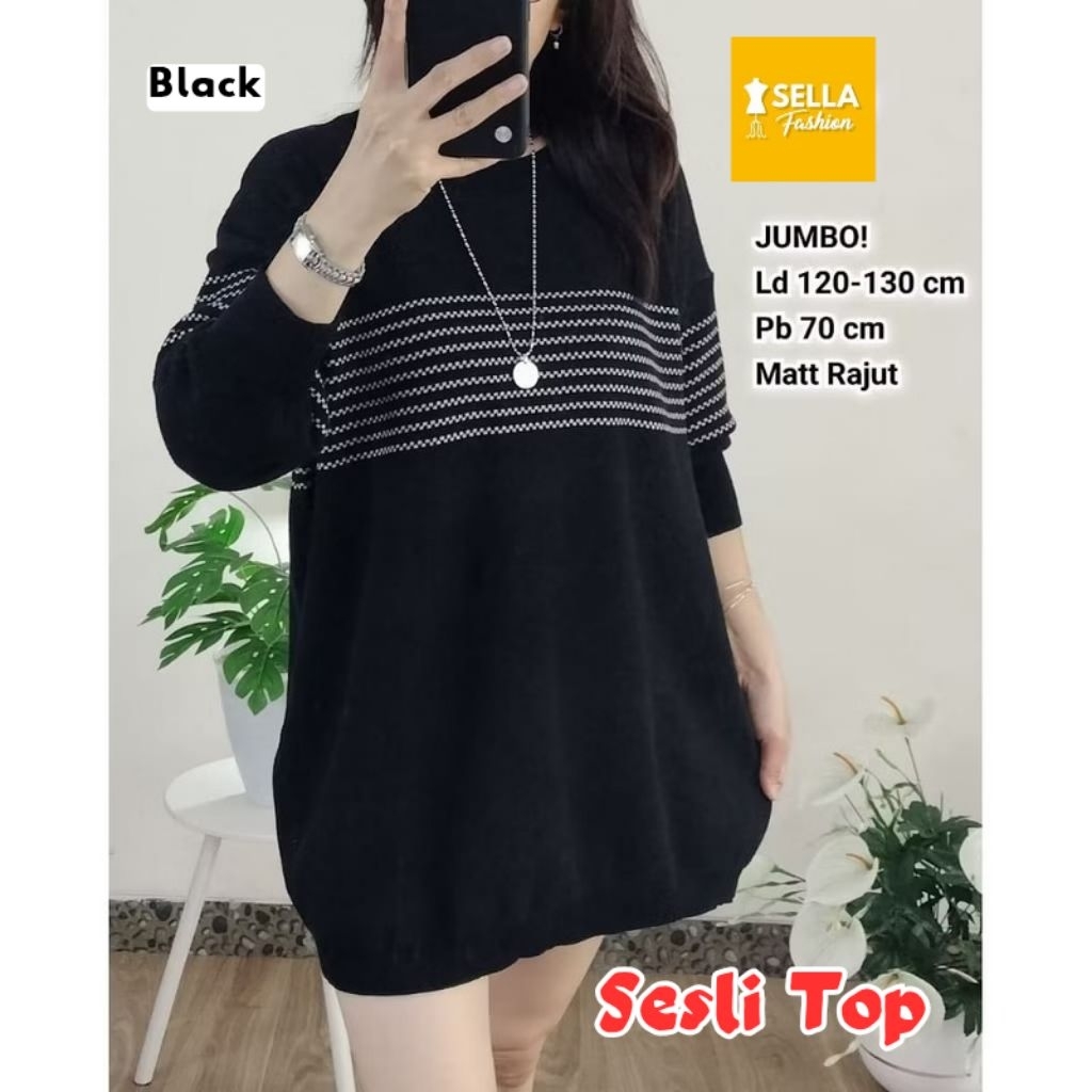 blouse rajut wanita import jumbo ld 130 palon sesli kekinian baju atasan oversize bigsize korean sty