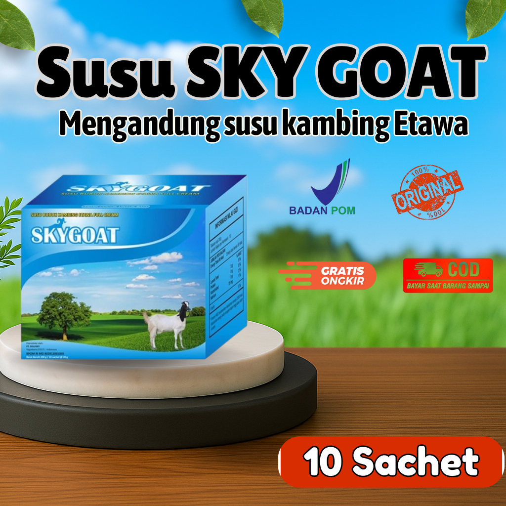 Skygoat Susu Kambing Etawa 10 Sachet || Skygoat Susu Kambing Etawa Original 10 Sachet