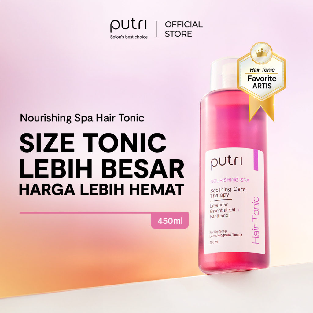 Putri Nourishing Spa Hair Tonic 450mL –  Anti Rambut Rusak & Kering | Hair Tonic Wangi Tahan Lama | 