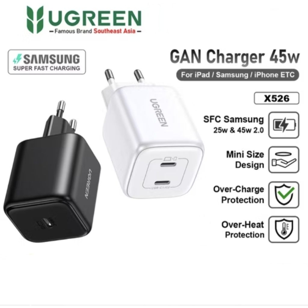 Adaptor Kepala Charger Travel iPad Handphone Tab Samsung Fold 3 4 S20 S22 S23 S23+ Note 10 10+ 20 S7