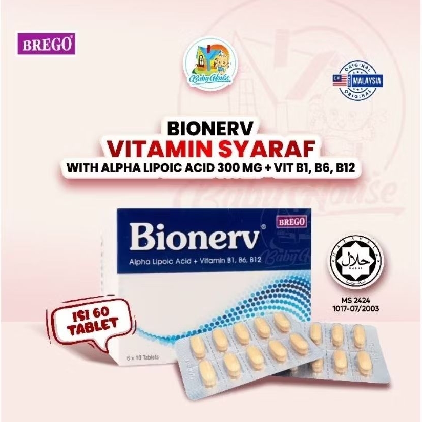 Bionerv (ALA 300mg + Vitamin B1, B6,B12) 60's| Vitamin Syaraf | 100% ORIGINAL