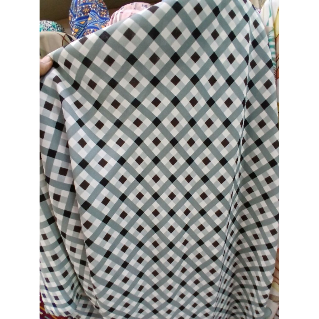 Kain/Bahan wolpis motif meteran//Bahan wolpeach kwalitas premium//Kain wolfis motif meteran(WK32)