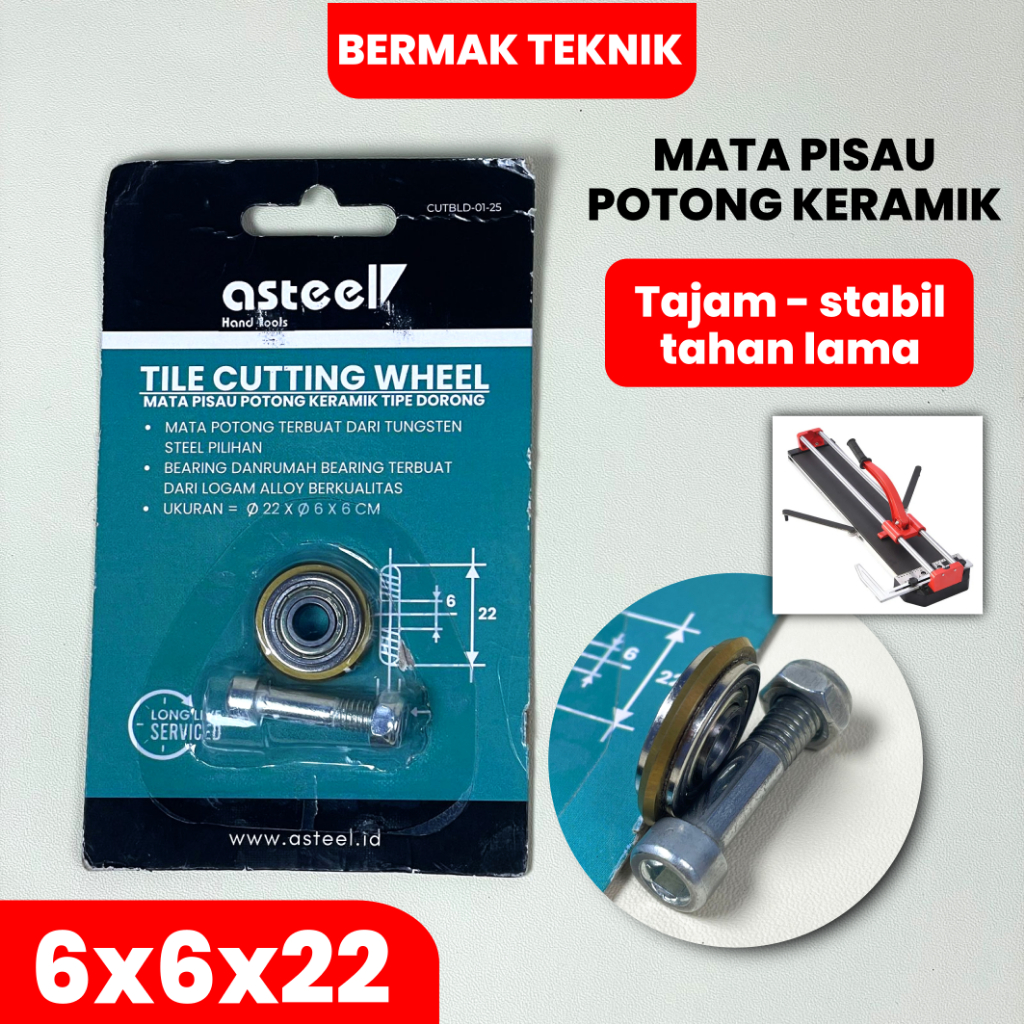 Mata Pisau Potong Keramik Granit Dorong Tile Cutter Blade - Mata Potong Keramik Granit Dorong -  Til