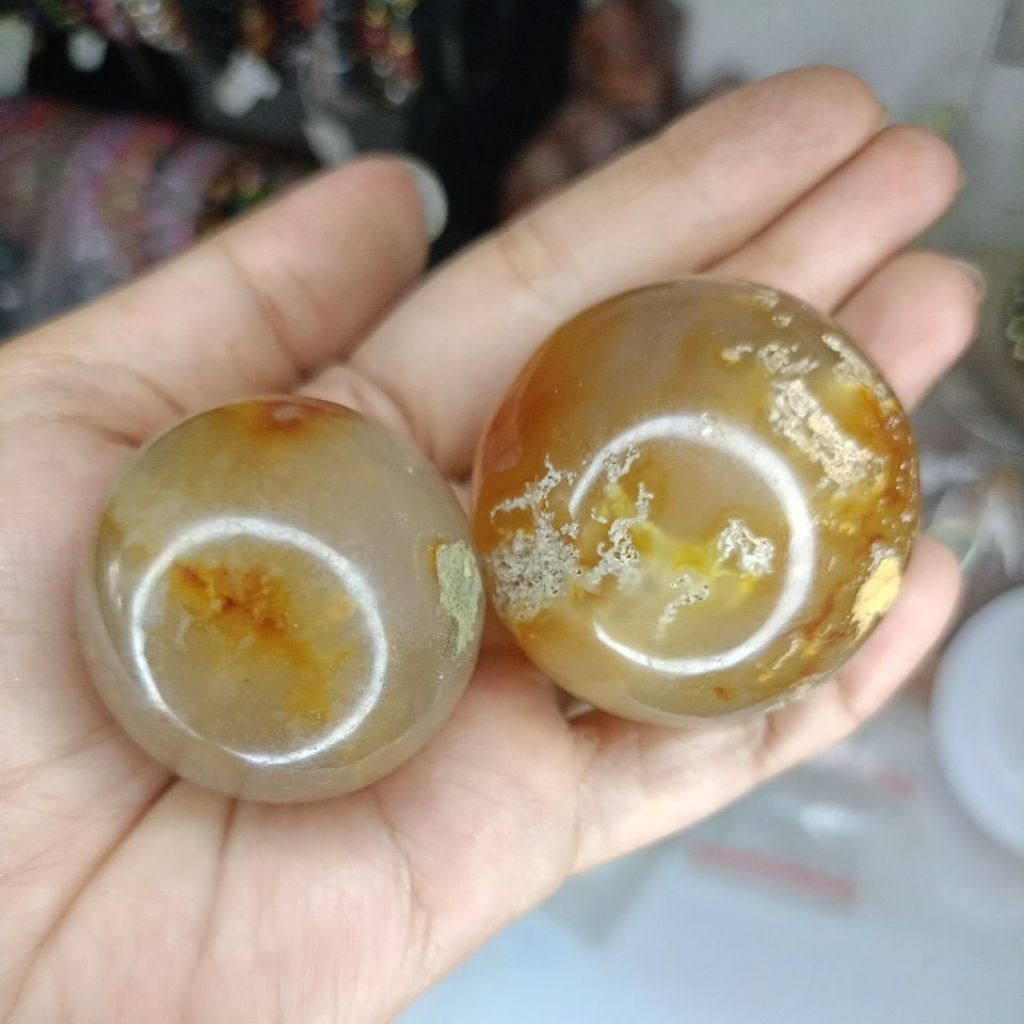sphere Carnelian asli batu alam natural