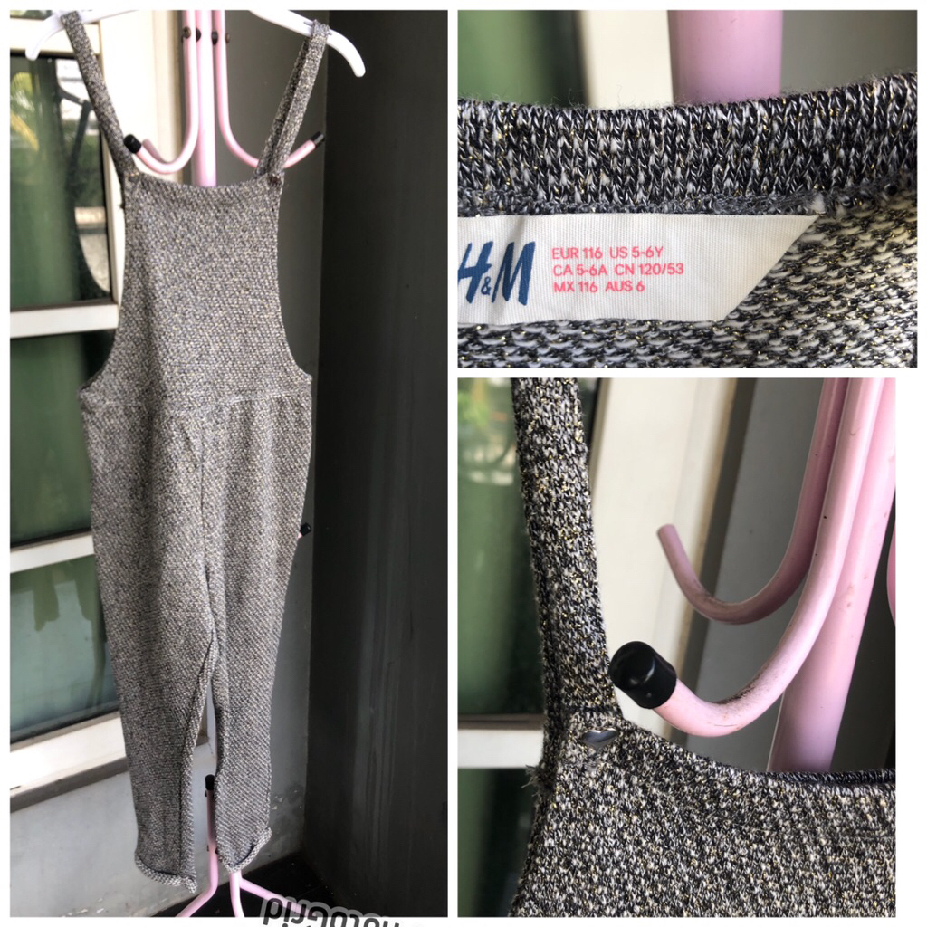 overall rajut anak perempuan H&M