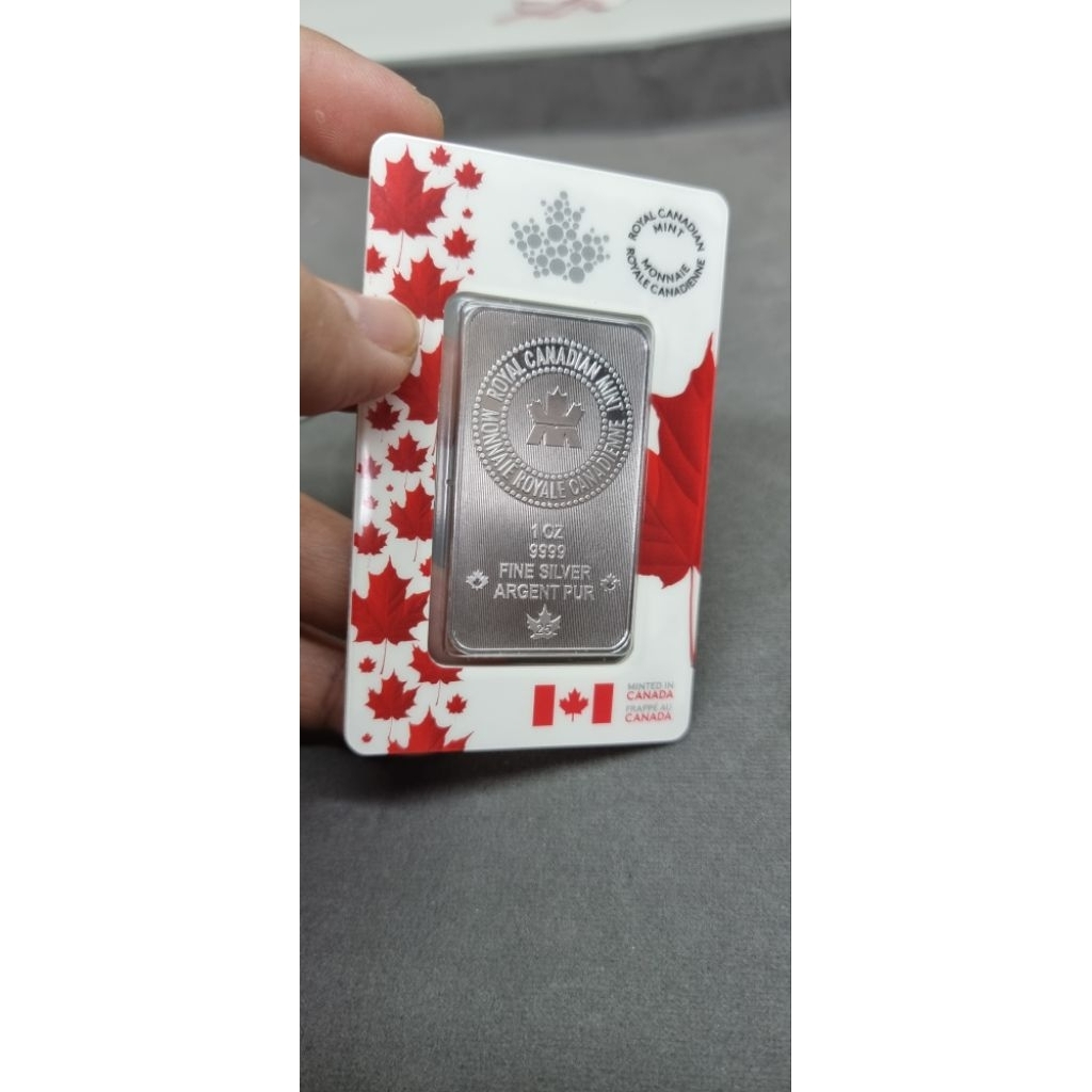 perak batangan 1oz royal canadian mint import