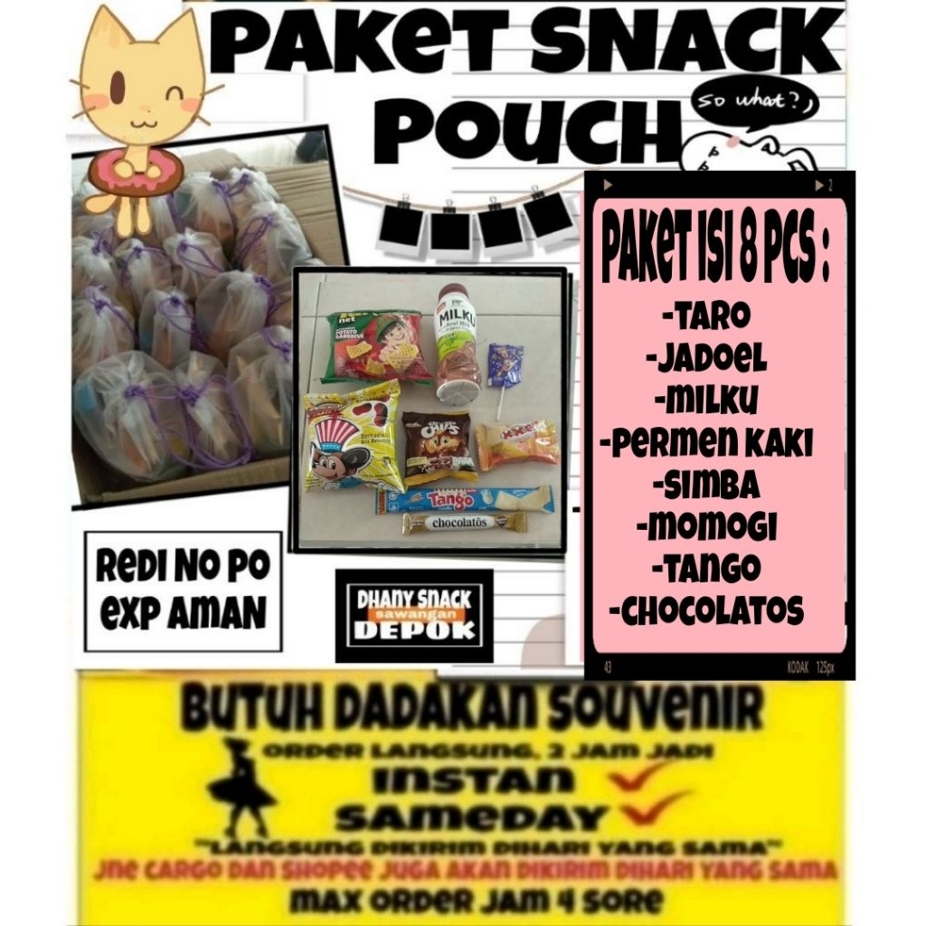 Paket Snack ultah anak / Paket snack ulang tahun anak /hampers snack /souvernir snack