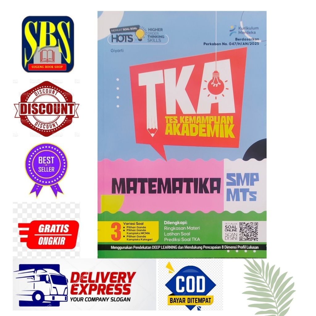 Buku TKA MATEMATIKA SMP/MTs CV PUTRA NUGRAHA