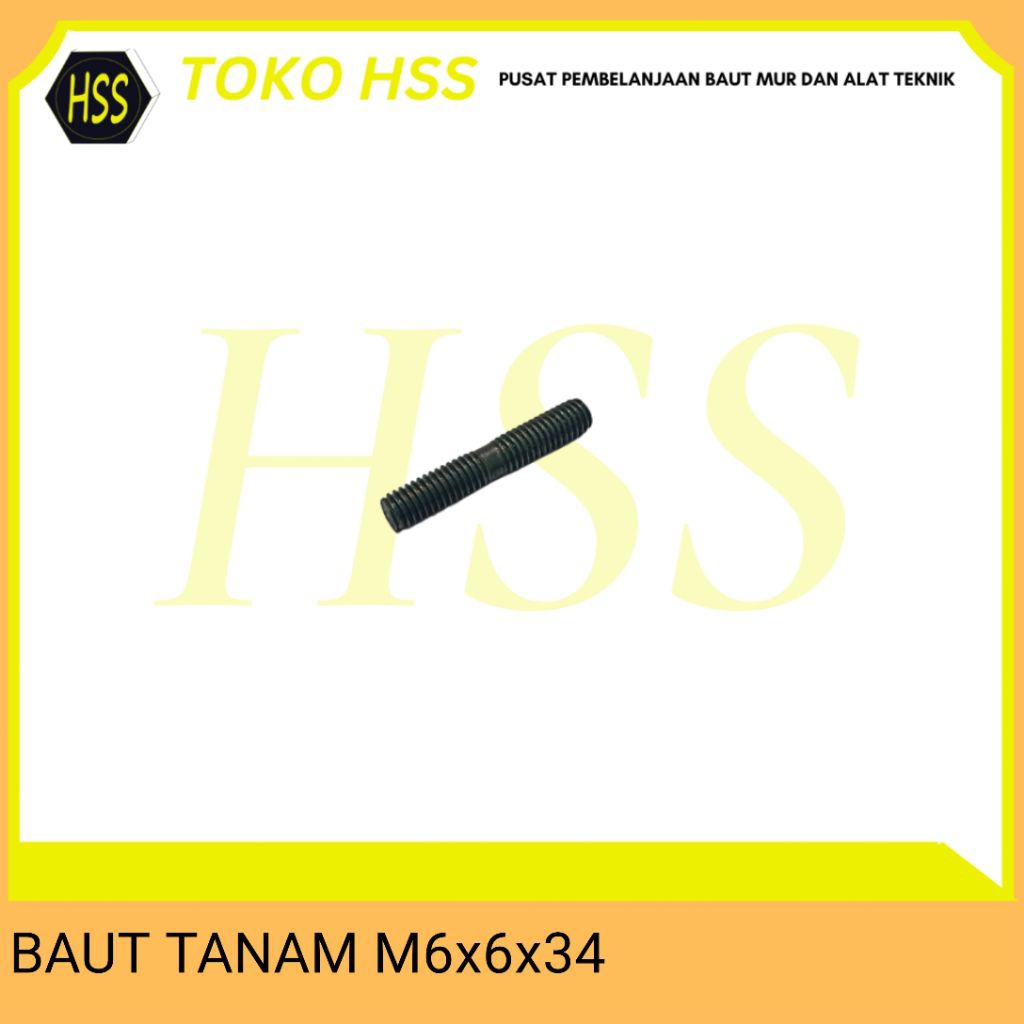 BAUT TANAM M6X6X34 BAUT MANIFOL
