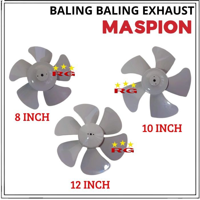 BALING-BALING KIPAS ANGIN EXHAUST FAN 10 INCH MASPION / PANASONIC / KDK