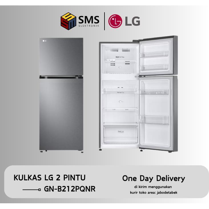 LG Kulkas 2 Pintu GN-B212PQNR Inverter 235L Kapasitas Besar Veggie Box & Moist Balance Crisper Garan