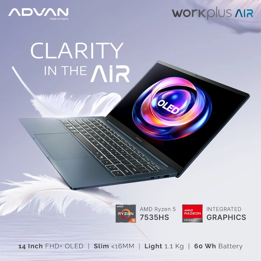 ADVAN WORKPLUS AIR AMD Ryzen 5 7535HS AMD Radeon 660M 14" WUXGA OLED 16GB 512GB Windows 11