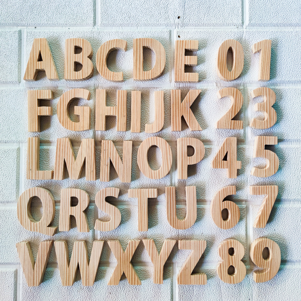 Ukir Huruf Kayu Custom Nama Angka | Dekorasi Dinding, Nomor Rumah, Pajangan, Aksesoris DIY Kayu Jati